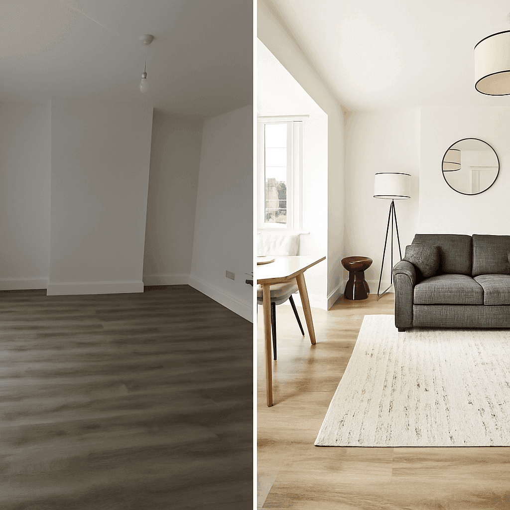 From Empty to Inviting: A Living Room Transformation